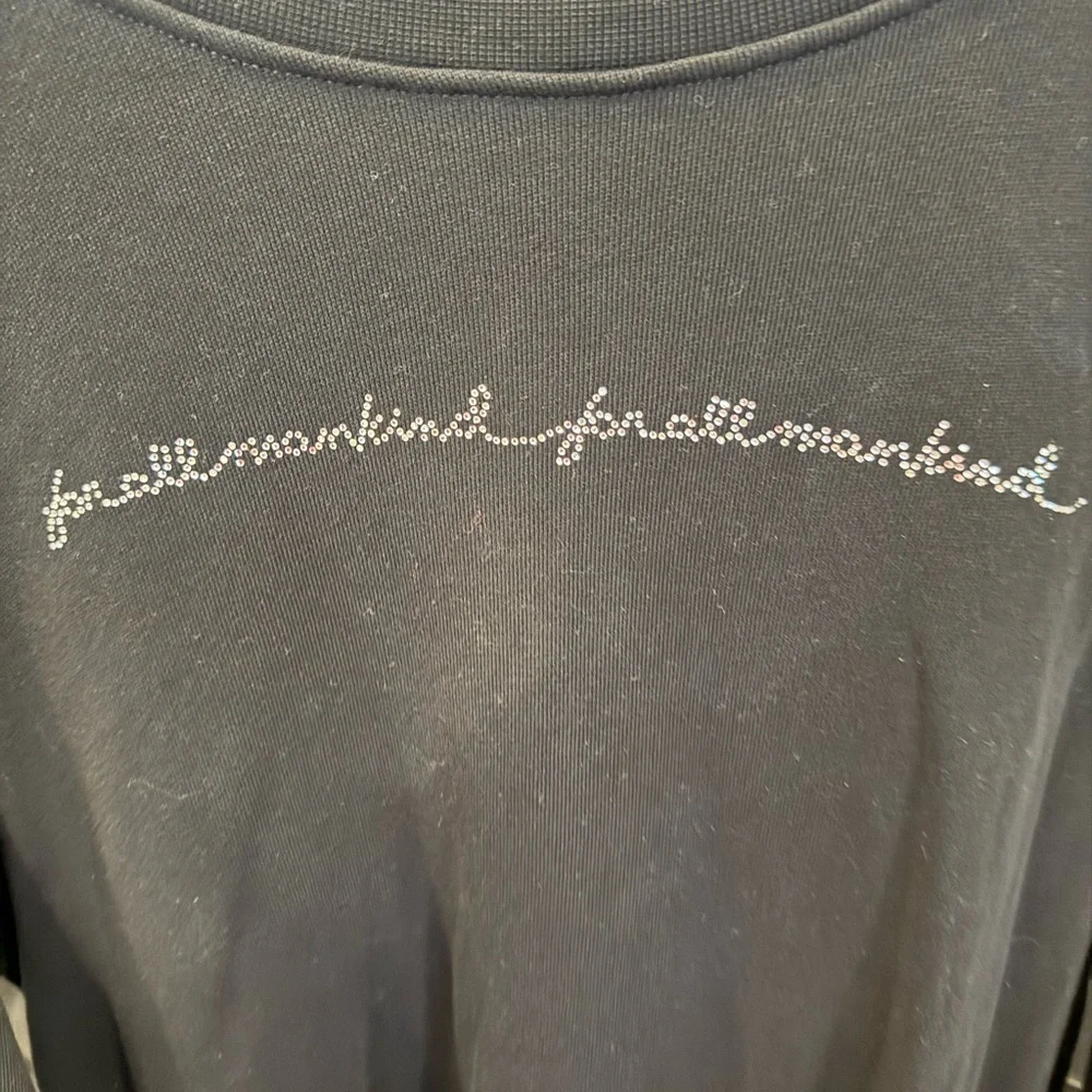 7 For All Mankind Black Textured Sweatshirt - Picture 2 of 4
